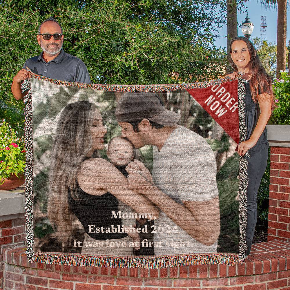 Custom Photo Woven Blanket (Landscape)