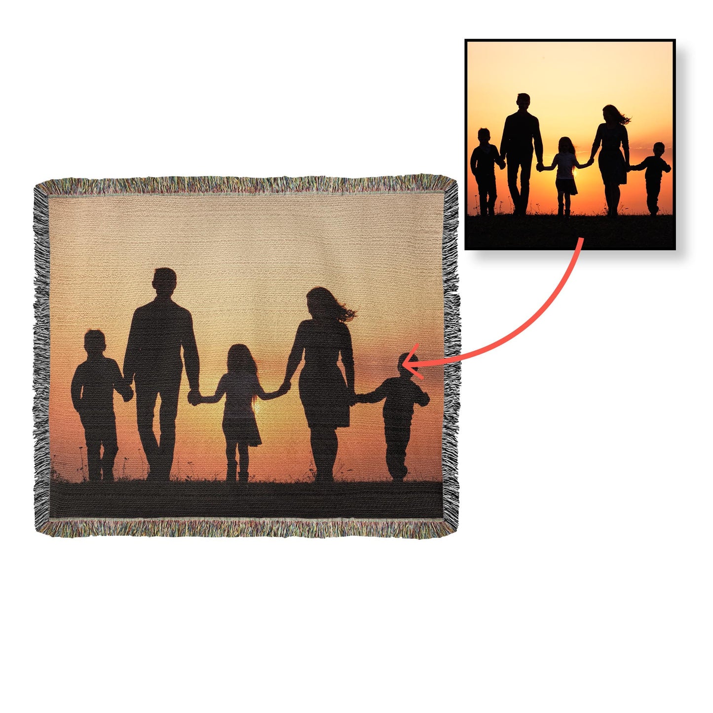 Custom Photo Woven Blanket (Landscape)