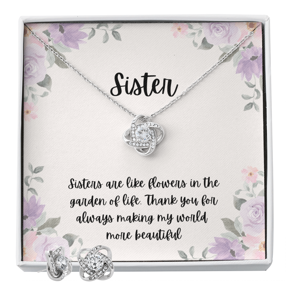 Sister Love Knot Enamble gift Set