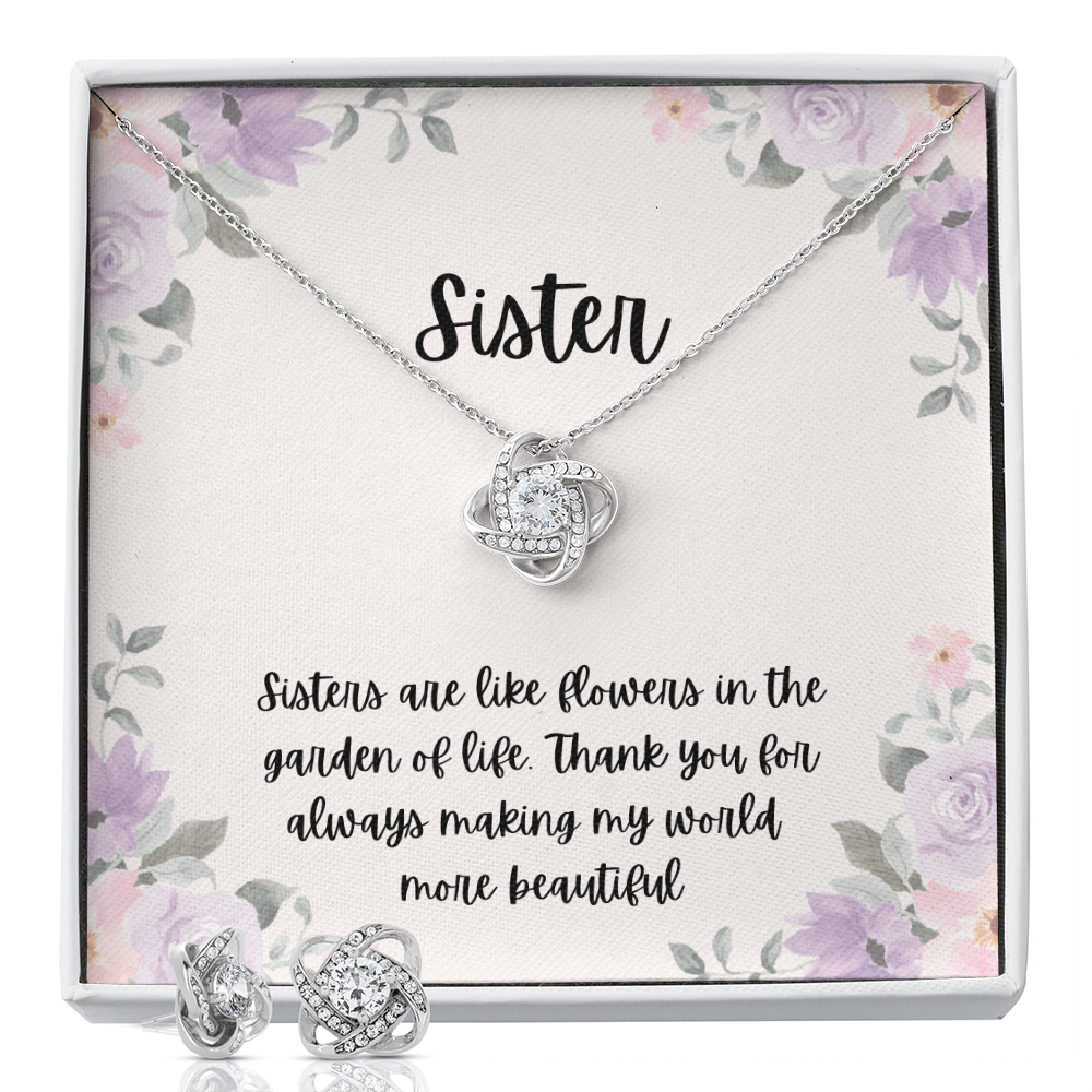 Sister Love Knot Enamble gift Set