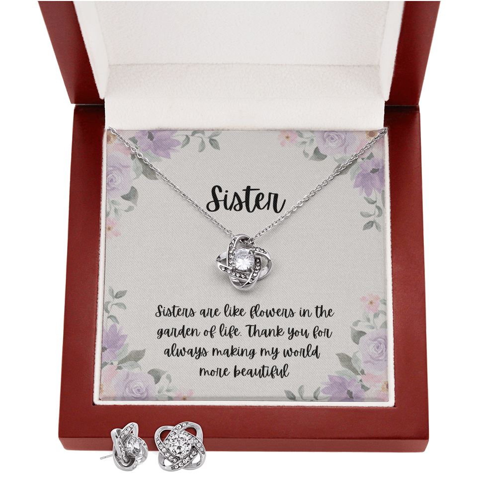Sister Love Knot Enamble gift Set