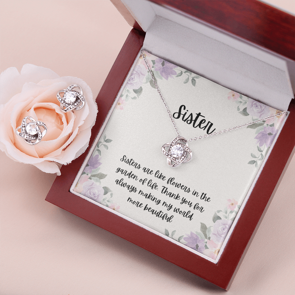 Sister Love Knot Enamble gift Set