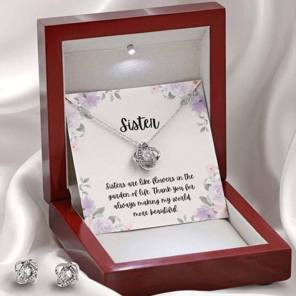 Sister Love Knot Enamble gift Set