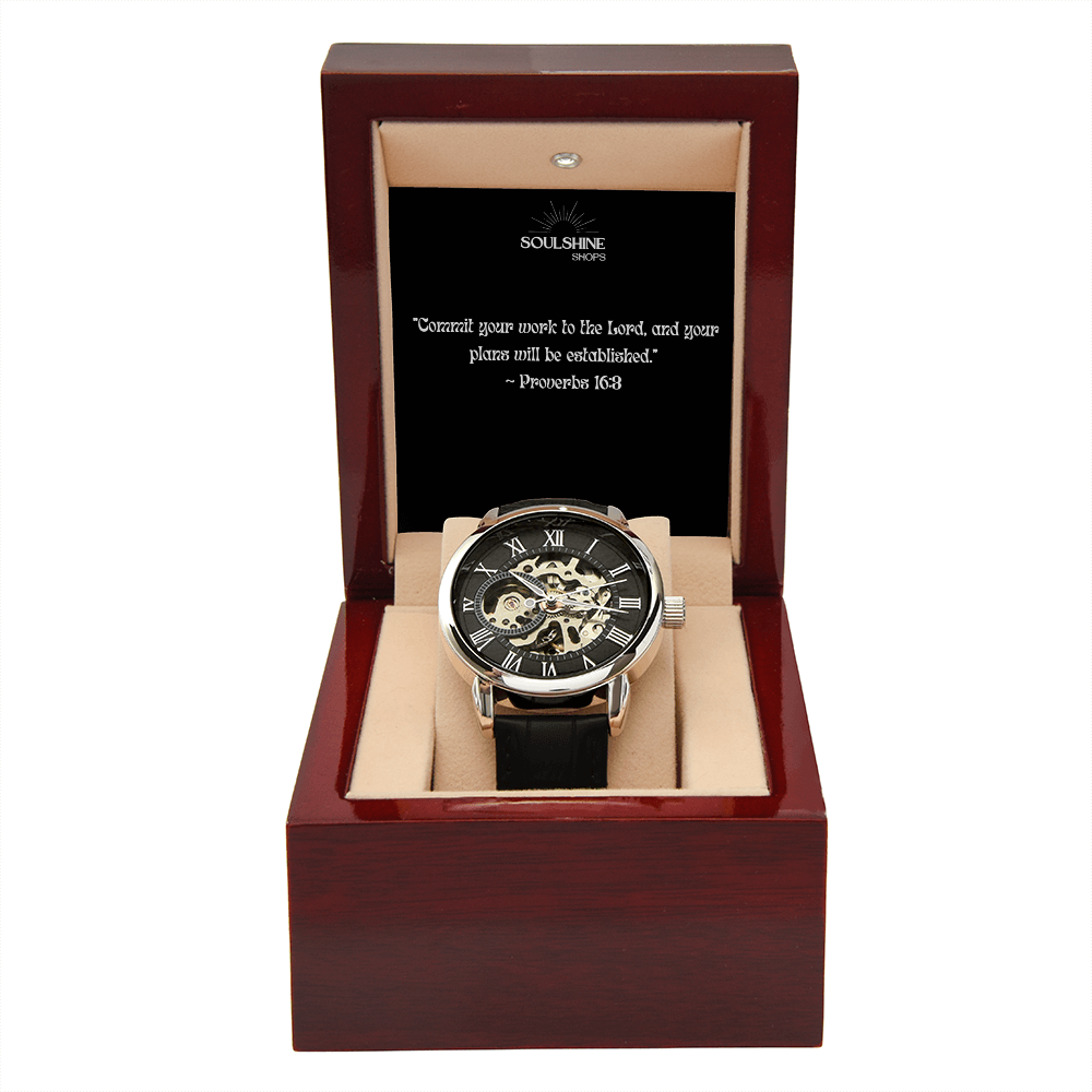 Christian Men's Openwork Watch