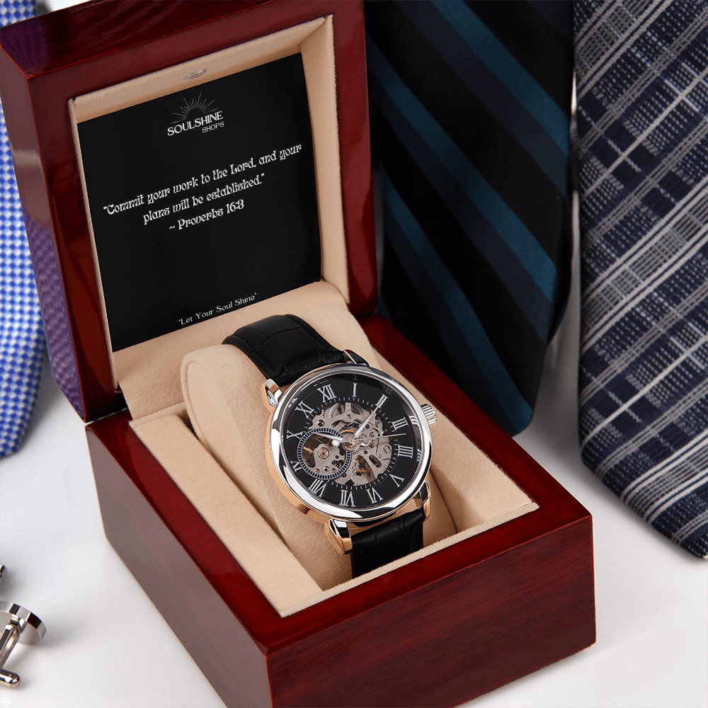Christian Men's Openwork Watch