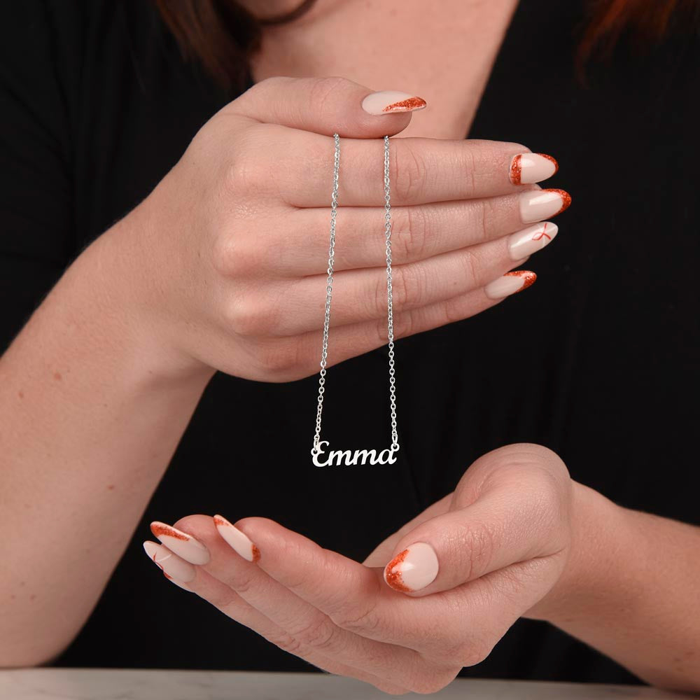 Inscribed in the palm of His hand~Personalized Name Necklace
