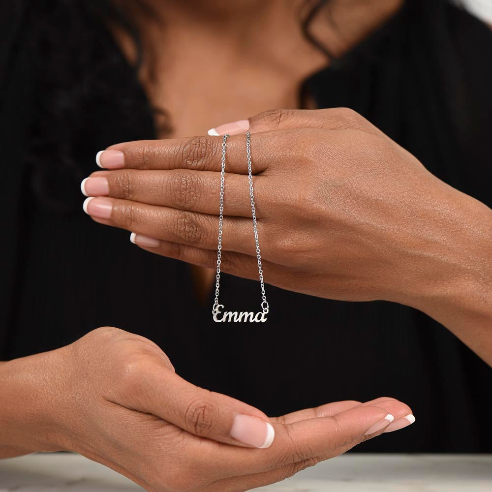 Inscribed in the palm of His hand~Personalized Name Necklace
