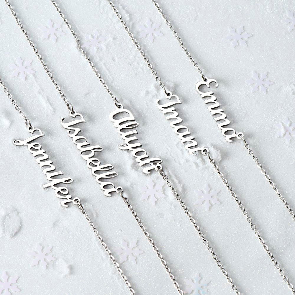 Inscribed in the palm of His hand~Personalized Name Necklace