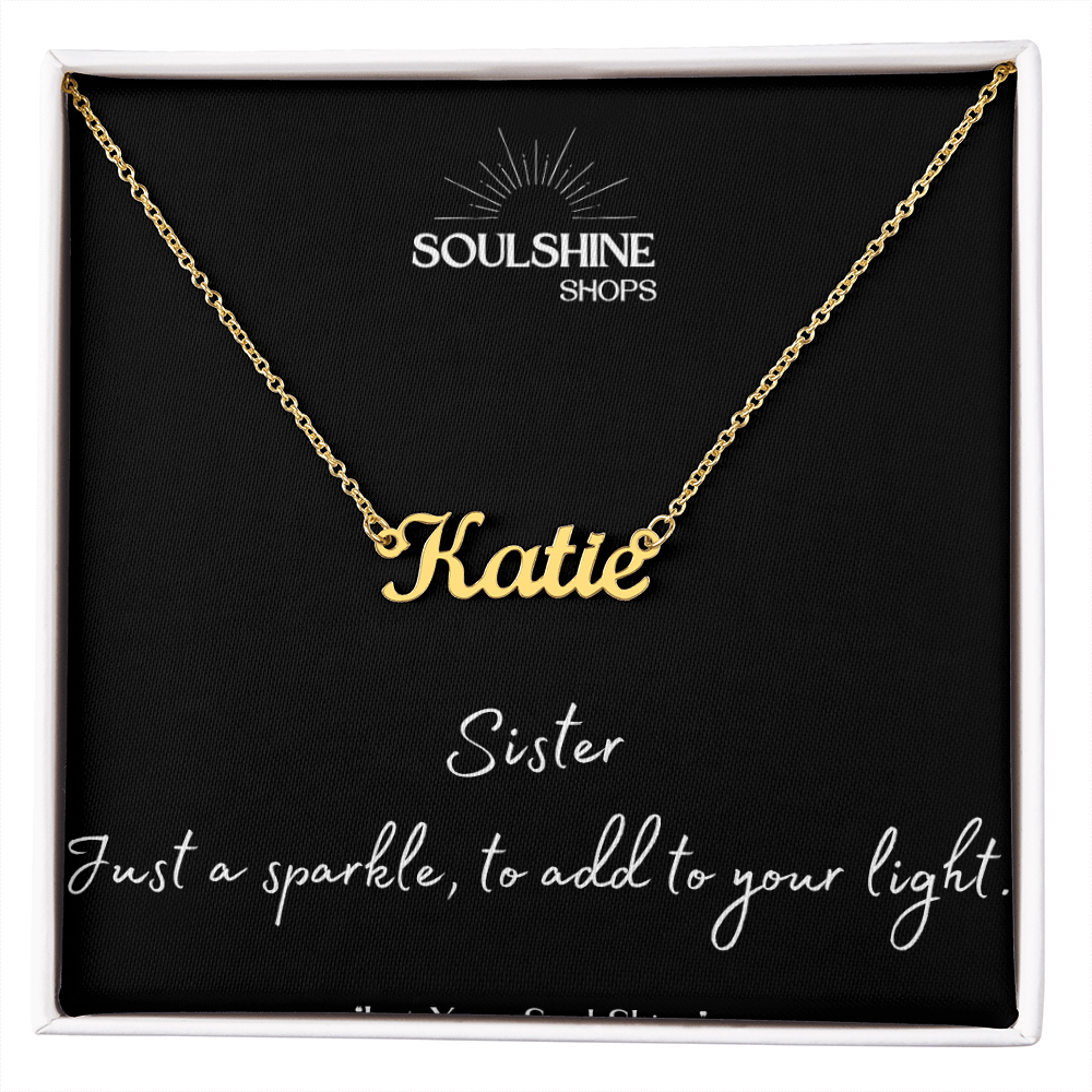 For My Sister, Personalized Name Necklace
