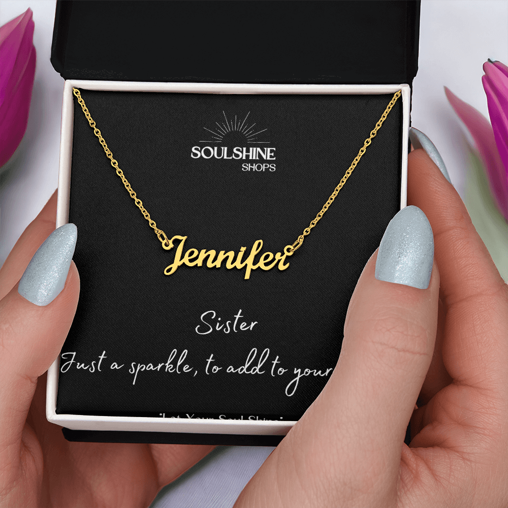 For My Sister, Personalized Name Necklace