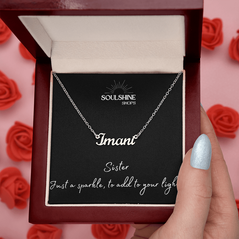 For My Sister, Personalized Name Necklace