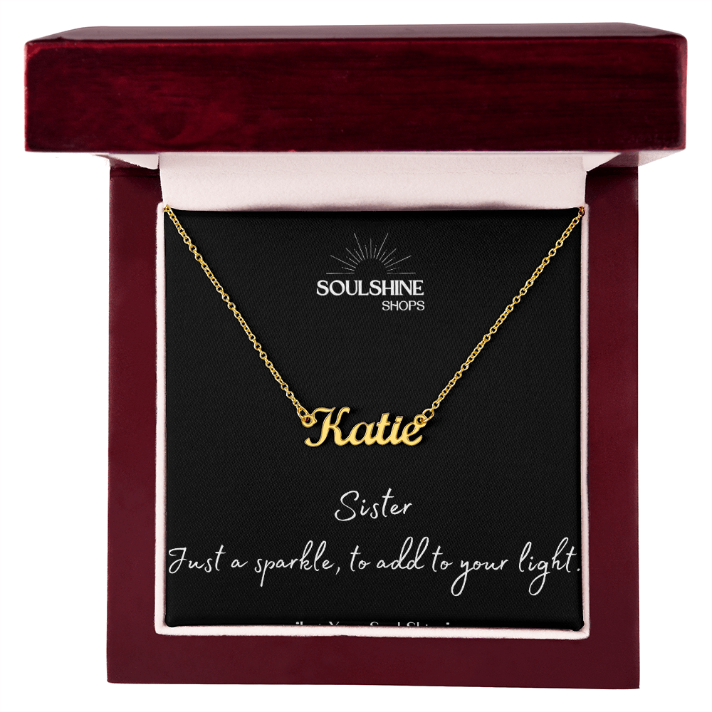 For My Sister, Personalized Name Necklace