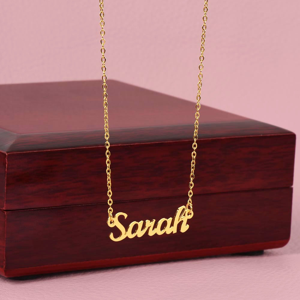 Inscribed in the palm of His hand~Personalized Name Necklace