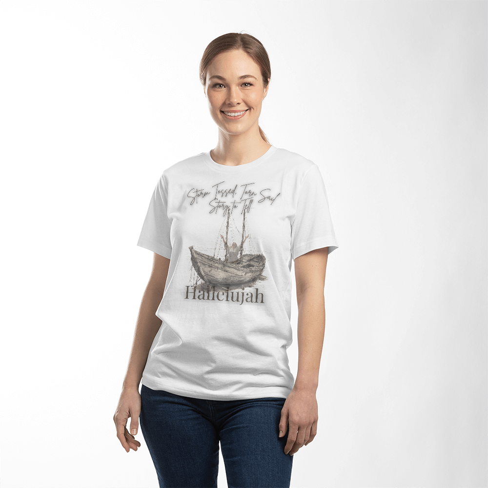Women's White Victory Storm Tossed Hallelujah (Front Print)