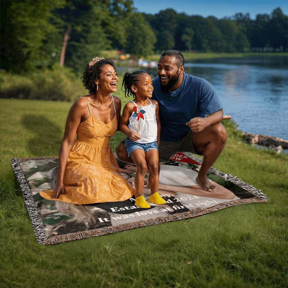 Custom Photo Woven Blanket (Landscape)