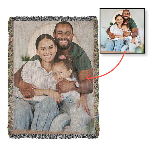 Photo Heirloom Woven Blanket (Portrait)