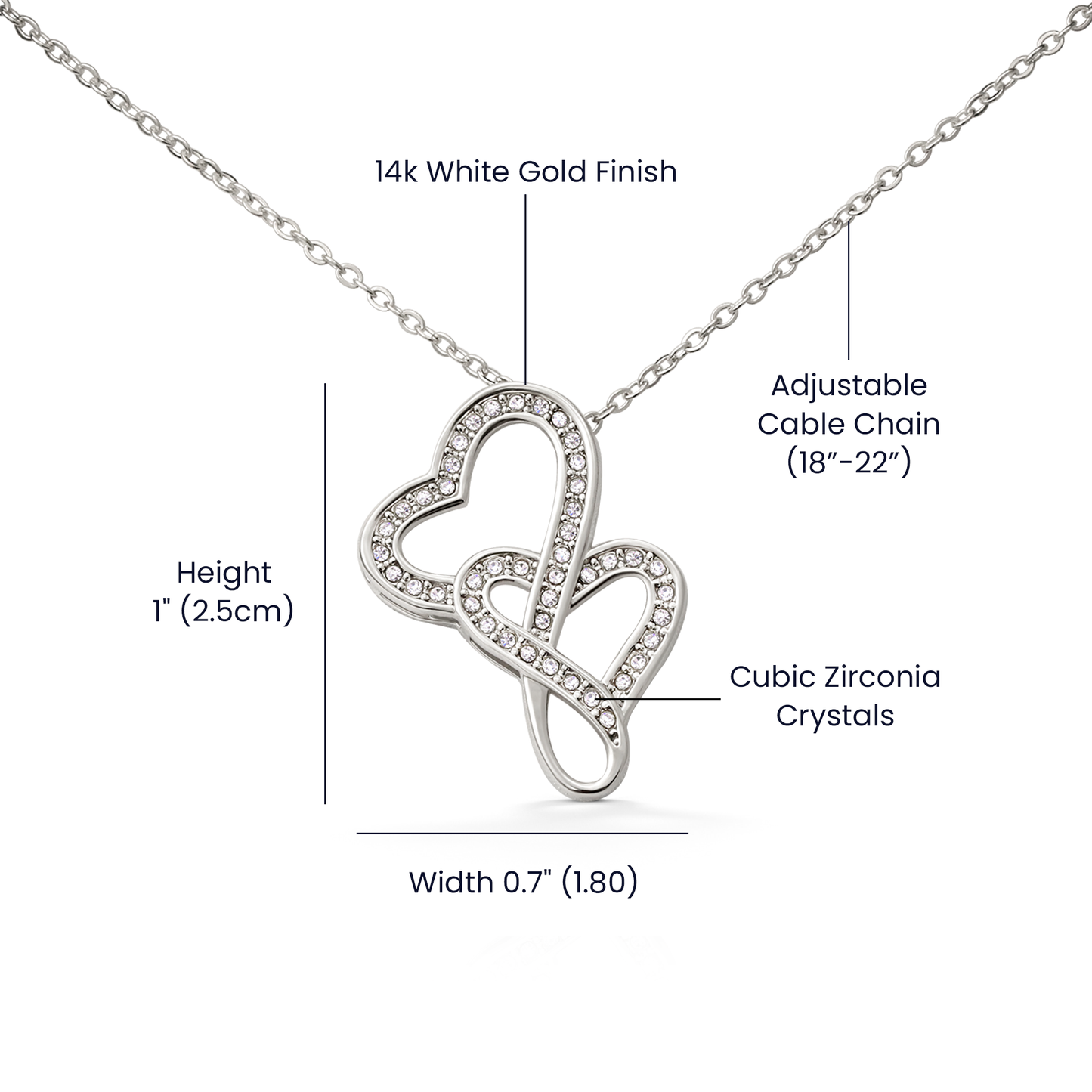 Mother ~ Child Two Hearts Necklace