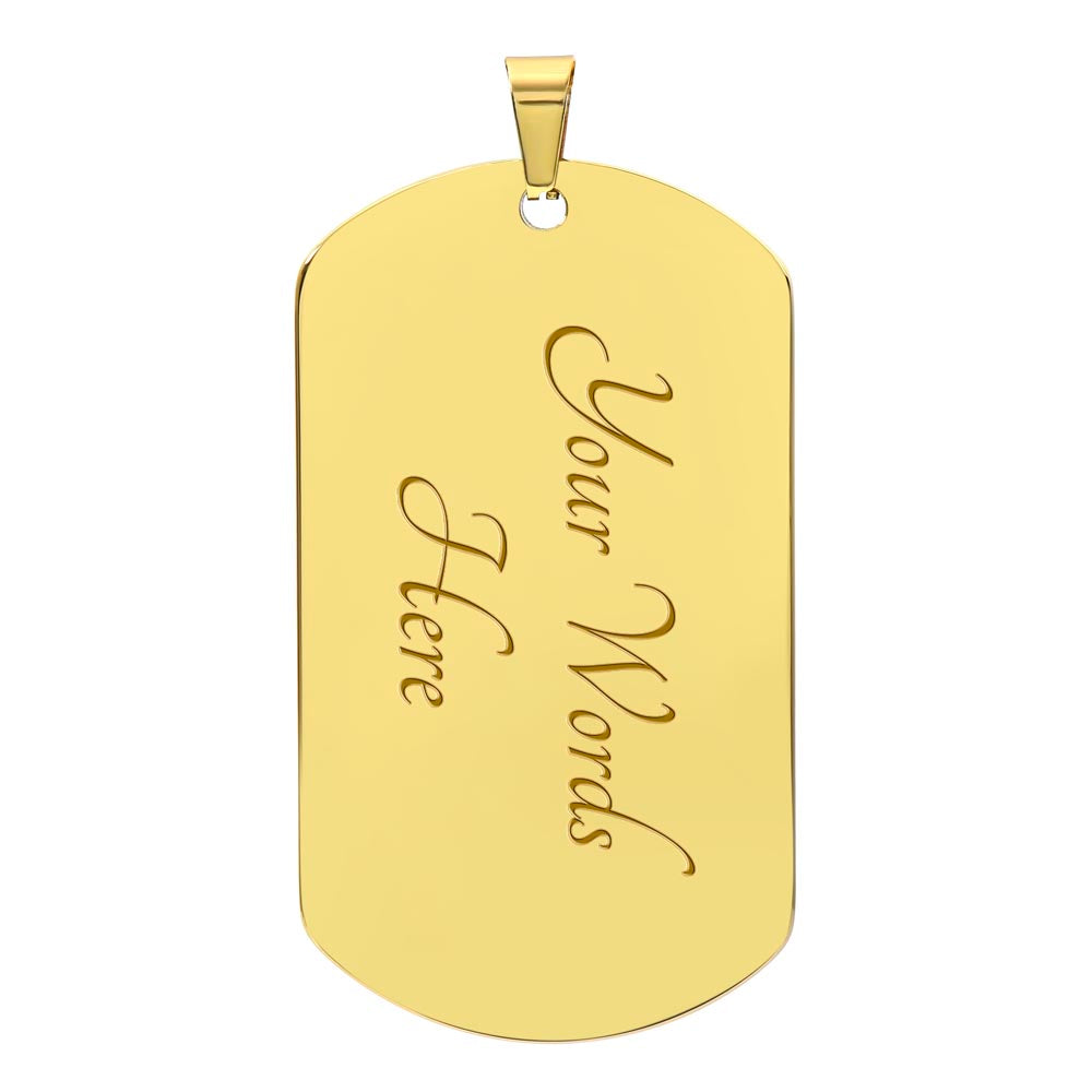 Customizable Dog Tag necklace~Iron Sharpens Iron