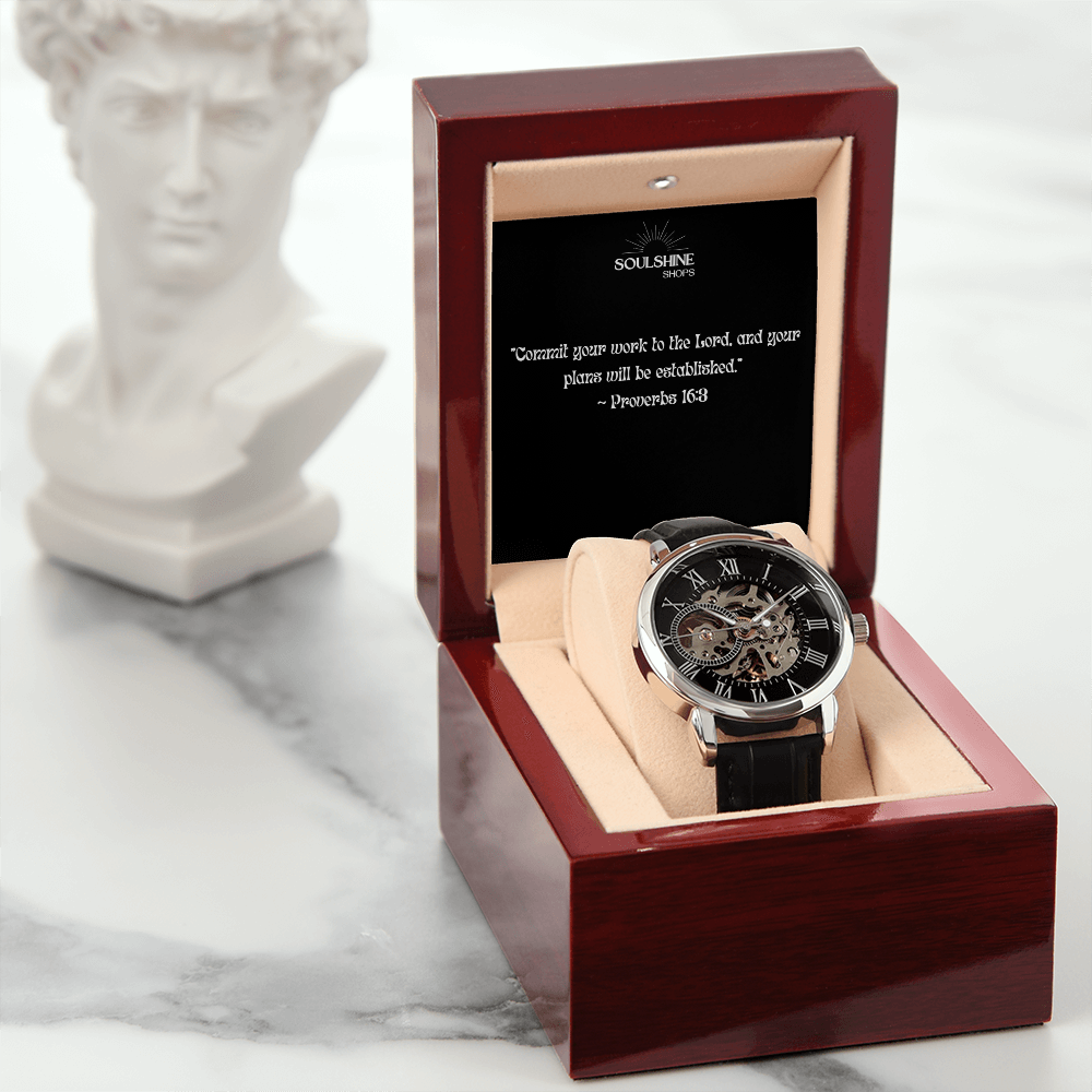 Christian Men's Openwork Watch