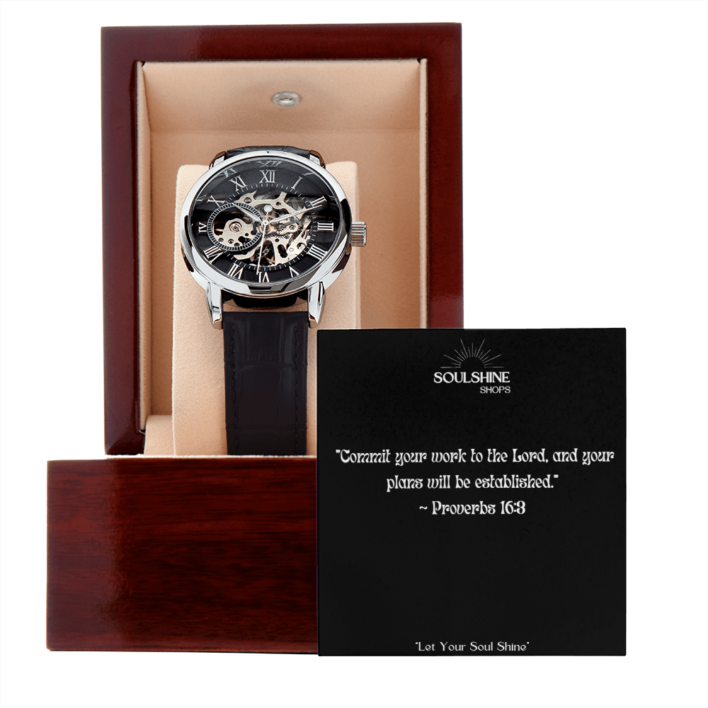 Christian Men's Openwork Watch
