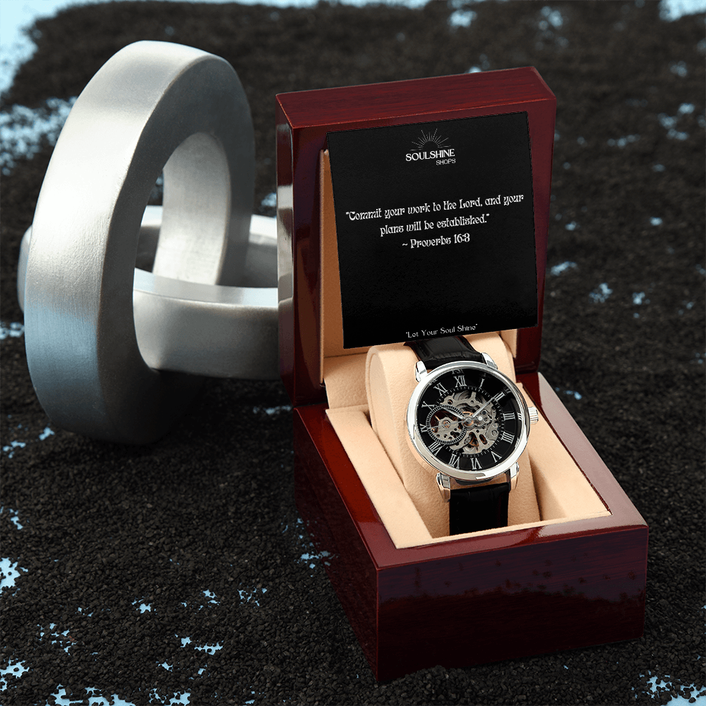 Christian Men's Openwork Watch