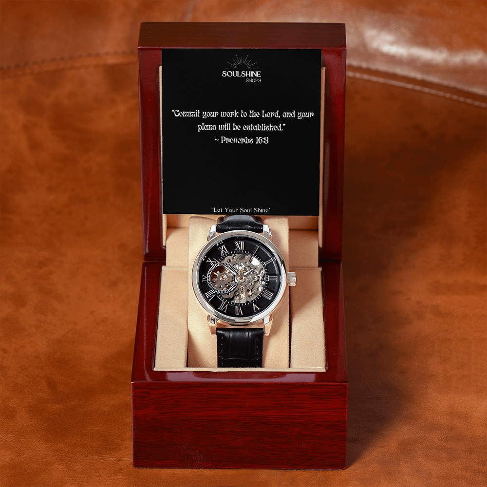 Christian Men's Openwork Watch