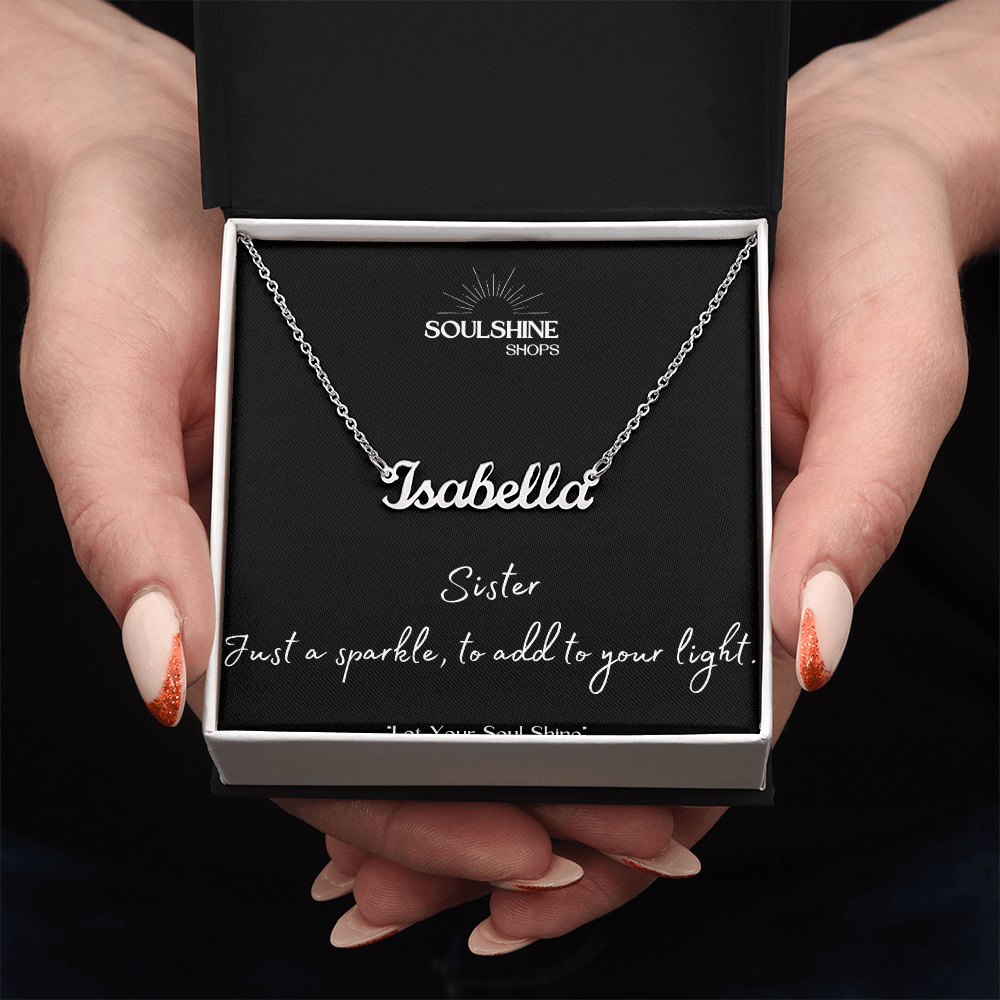 For My Sister, Personalized Name Necklace