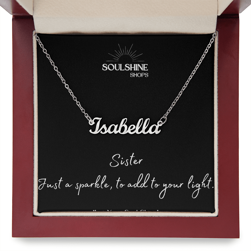For My Sister, Personalized Name Necklace