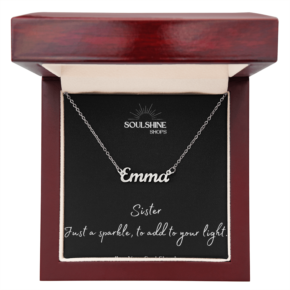 For My Sister, Personalized Name Necklace