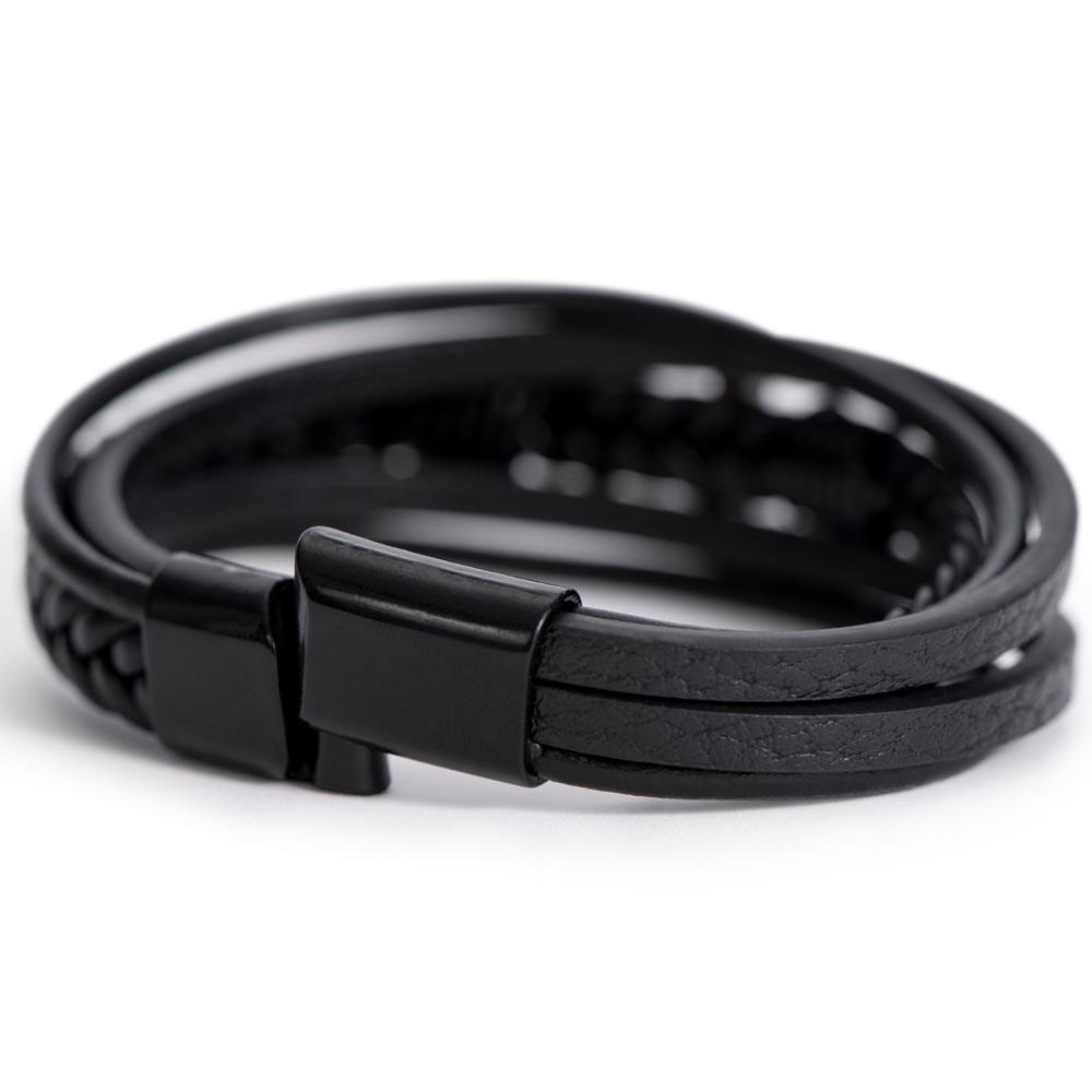Men's Cross leather Bracelet~