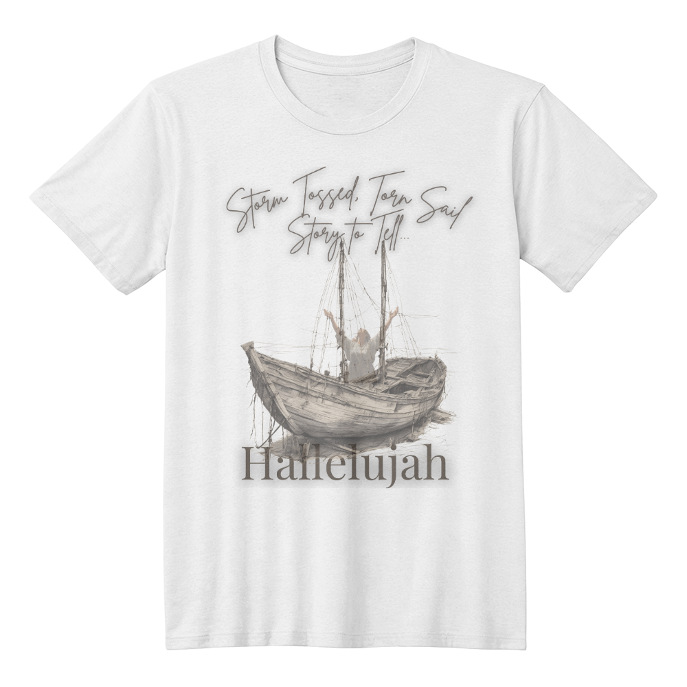 Women's White Victory Storm Tossed Hallelujah (Front Print)