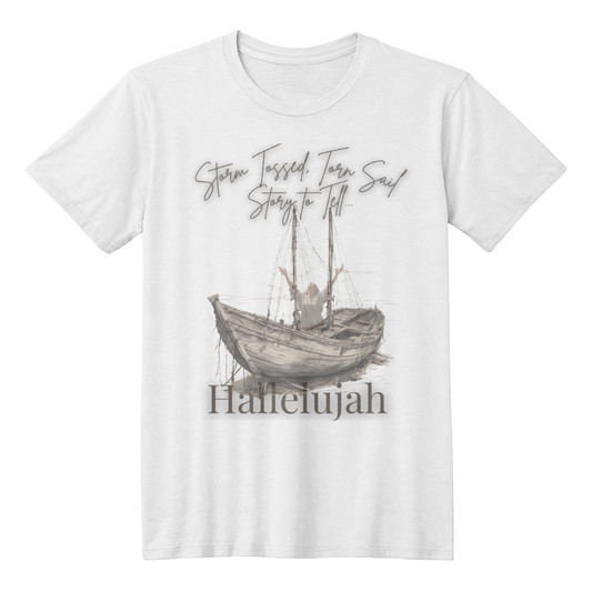 Women's White Victory Storm Tossed Hallelujah (Front Print)