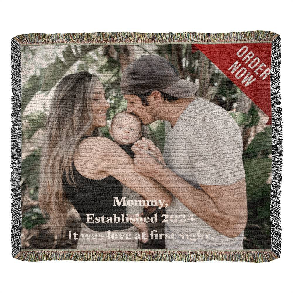 Custom Photo Woven Blanket (Landscape)